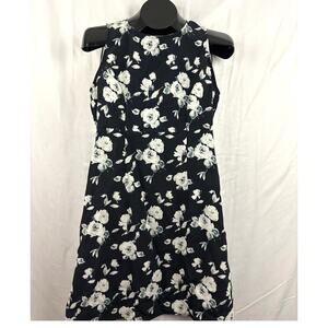 Vintage Black White Floral Slip Dress 90's Y2K Sleeveless Flowy Timeless Tickets